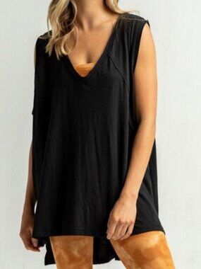 FP Movement by Free People City Vibes Oversized V-neck Tank Workout Women's M